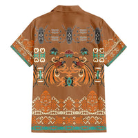 Terracotta Batik Papua-inspired Pattern Family Matching Puletasi and Hawaiian Shirt - Polynesian Pride