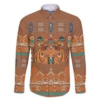 Terracotta Batik Papua-inspired Pattern Family Matching Puletasi and Hawaiian Shirt - Polynesian Pride