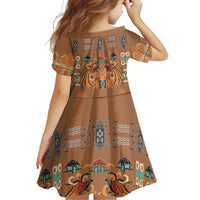 Terracotta Batik Papua-inspired Pattern Family Matching Tank Maxi Dress and Hawaiian Shirt - Polynesian Pride