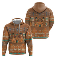 Terracotta Batik Papua-inspired Pattern Hoodie - Polynesian Pride