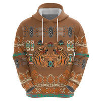 Terracotta Batik Papua-inspired Pattern Hoodie - Polynesian Pride
