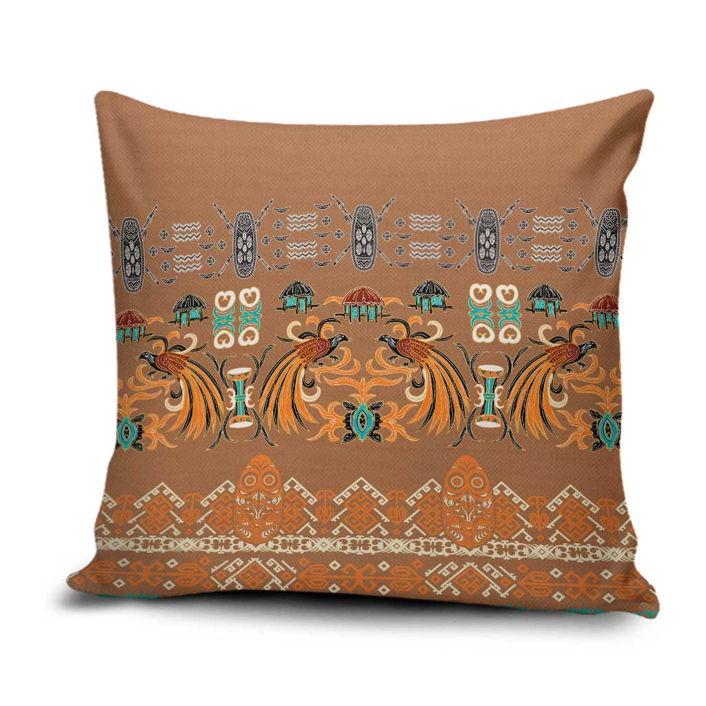 Terracotta Batik Papua-inspired Pattern Pillow Cover LT9 Gold - Polynesian Pride