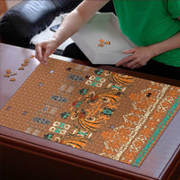 Terracotta Batik Papua-inspired Pattern Puzzle - Polynesian Pride