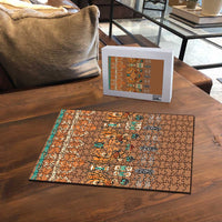 Terracotta Batik Papua-inspired Pattern Puzzle - Polynesian Pride