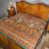 Terracotta Batik Papua-inspired Pattern Quilt - Polynesian Pride