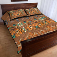 Terracotta Batik Papua-inspired Pattern Quilt Bed Set - Polynesian Pride