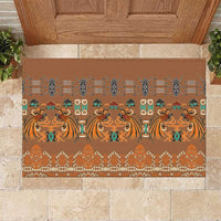 Terracotta Batik Papua-inspired Pattern Rubber Doormat - Polynesian Pride
