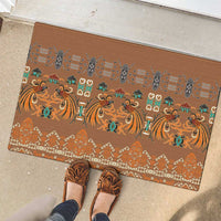 Terracotta Batik Papua-inspired Pattern Rubber Doormat - Polynesian Pride