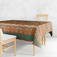 Terracotta Batik Papua-inspired Pattern Tablecloth - Polynesian Pride