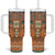 Terracotta Batik Papua-inspired Pattern Tumbler With Handle - Polynesian Pride