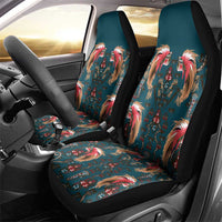 Dark Cyan Blue Bird of Batik Papua Car Seat Cover Exotic Natural Wealth of Papua - Polynesian Pride