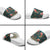 Dark Cyan Blue Bird of Batik Papua Slide Sandals Exotic Natural Wealth of Papua - Polynesian Pride