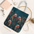 Dark Cyan Blue Bird of Batik Papua Tote Bag Exotic Natural Wealth of Papua - Polynesian Pride
