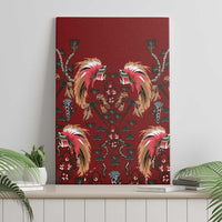 Oxblood Bird of Batik Papua Canvas Wall Art Exotic Natural Wealth of Papua - Polynesian Pride