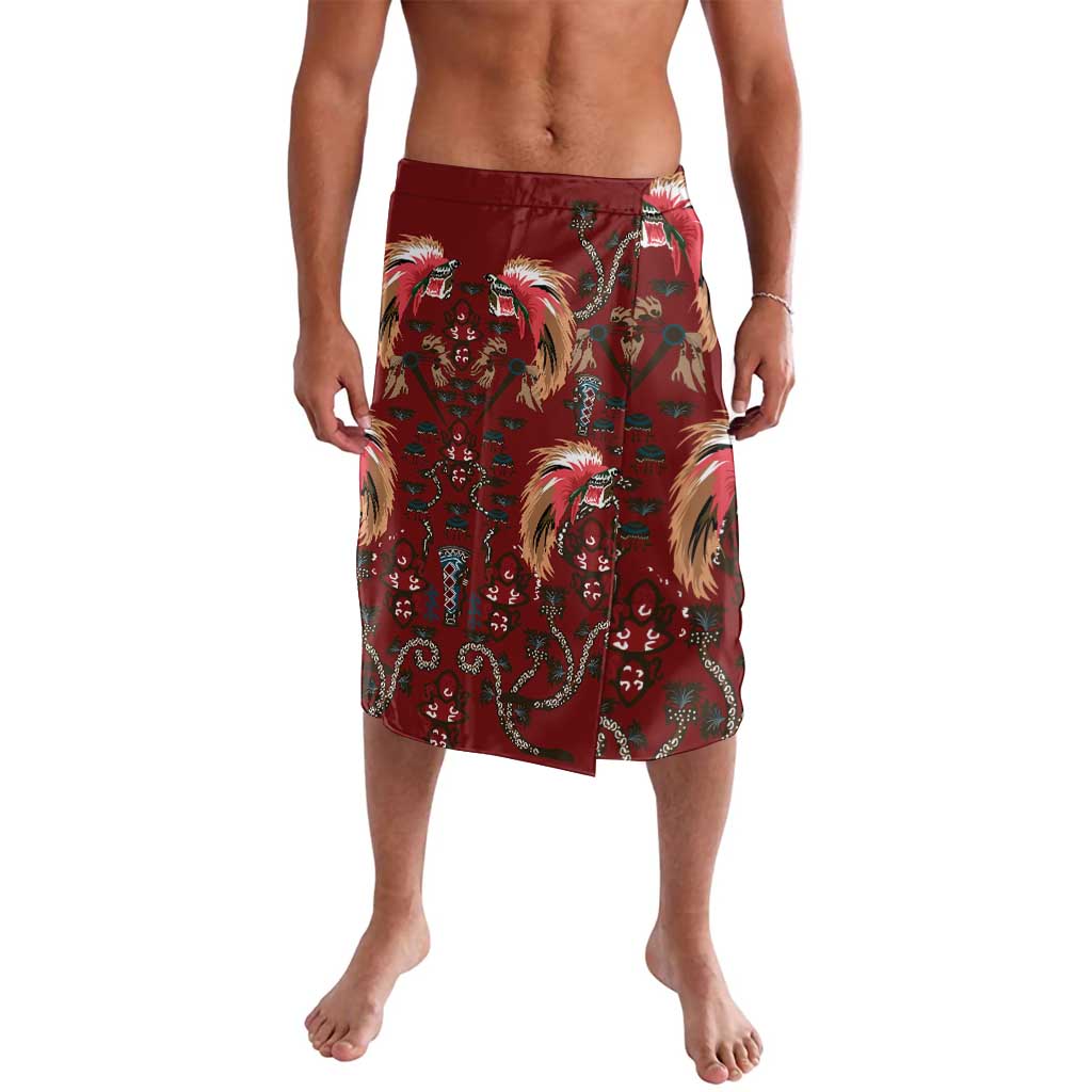 Oxblood Bird of Batik Papua Lavalava Exotic Natural Wealth of Papua - Polynesian Pride