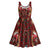 Oxblood Bird of Batik Papua Midi Dress Exotic Natural Wealth of Papua - Polynesian Pride