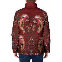 Oxblood Bird of Batik Papua Padded Jacket Exotic Natural Wealth of Papua - Polynesian Pride