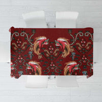Oxblood Bird of Batik Papua Tablecloth Exotic Natural Wealth of Papua - Polynesian Pride