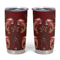 Oxblood Bird of Batik Papua Tumbler Cup Exotic Natural Wealth of Papua - Polynesian Pride