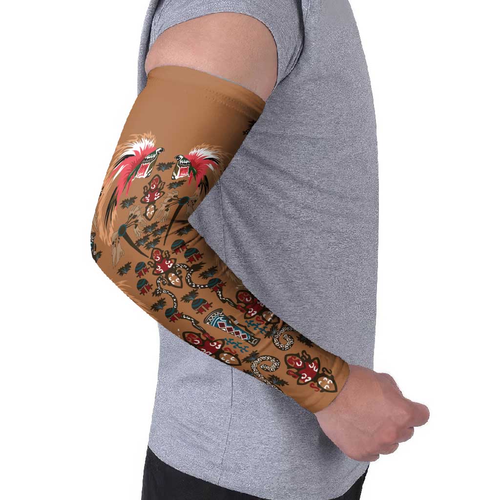 Terracotta Bird of Batik Papua Arm Sleeves Exotic Natural Wealth of Papua - Polynesian Pride
