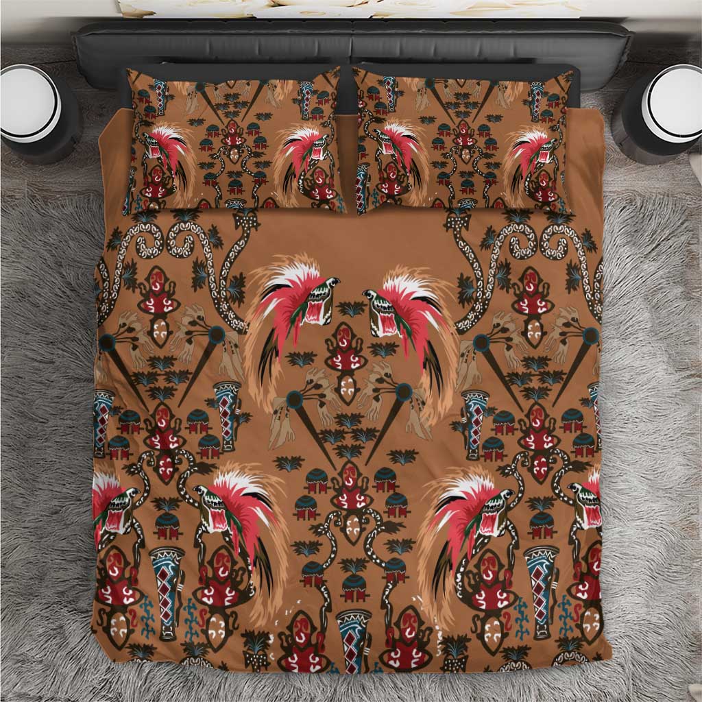 Terracotta Bird of Batik Papua Bedding Set Exotic Natural Wealth of Papua - Polynesian Pride