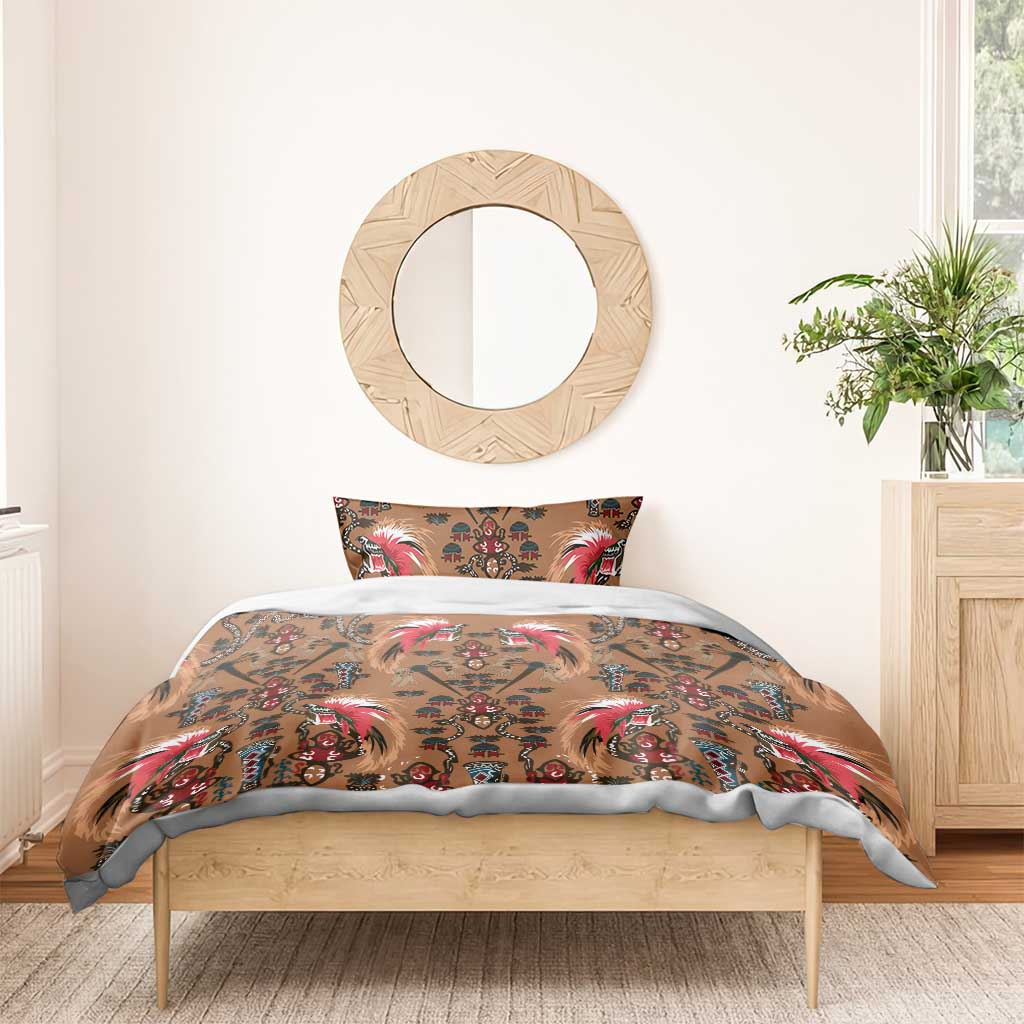 Terracotta Bird of Batik Papua Bedding Set Exotic Natural Wealth of Papua - Polynesian Pride
