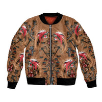 Terracotta Bird of Batik Papua Bomber Jacket Exotic Natural Wealth of Papua - Polynesian Pride