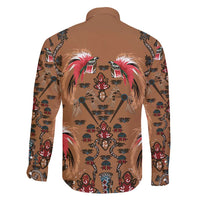 Terracotta Bird of Batik Papua Family Matching Summer Maxi Dress and Hawaiian Shirt Exotic Natural Wealth of Papua - Polynesian Pride