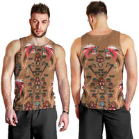 Terracotta Bird of Batik Papua Men Tank Top Exotic Natural Wealth of Papua - Polynesian Pride
