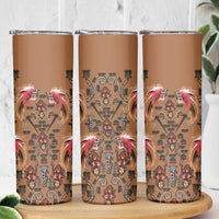 Terracotta Bird of Batik Papua Skinny Tumbler Exotic Natural Wealth of Papua - Polynesian Pride