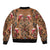 Terracotta Bird of Batik Papua Sleeve Zip Bomber Jacket Exotic Natural Wealth of Papua - Polynesian Pride