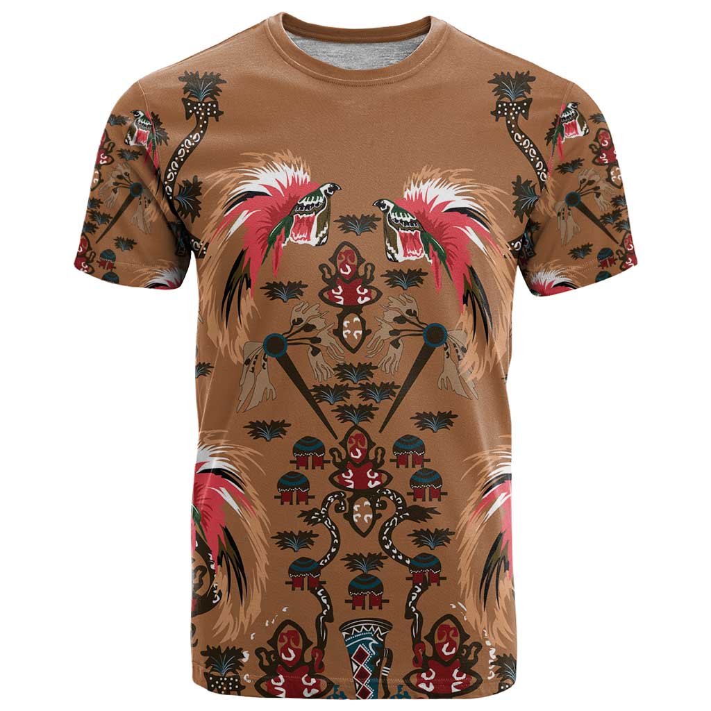 Terracotta Bird of Batik Papua T Shirt Exotic Natural Wealth of Papua - Polynesian Pride