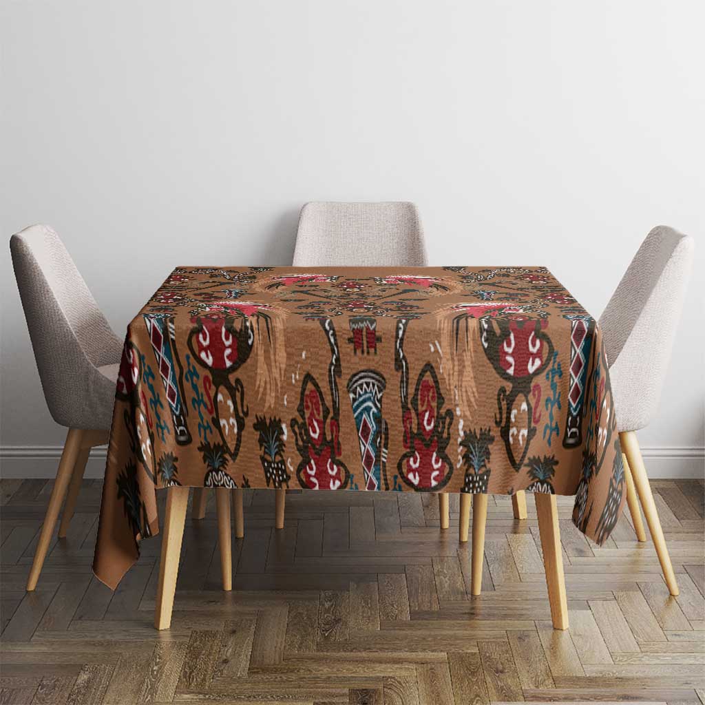 Terracotta Bird of Batik Papua Tablecloth Exotic Natural Wealth of Papua - Polynesian Pride