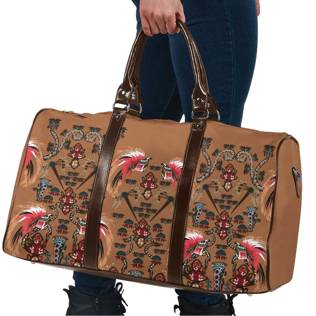 Terracotta Bird of Batik Papua Travel Bag Exotic Natural Wealth of Papua - Polynesian Pride