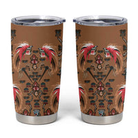 Terracotta Bird of Batik Papua Tumbler Cup Exotic Natural Wealth of Papua - Polynesian Pride