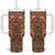 Terracotta Bird of Batik Papua Tumbler With Handle Exotic Natural Wealth of Papua - Polynesian Pride