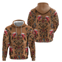 Terracotta Bird of Batik Papua Zip Hoodie Exotic Natural Wealth of Papua - Polynesian Pride