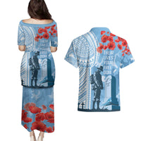 FSM Verterans Day Couples Matching Puletasi and Hawaiian Shirt Their Lives Your Freedom