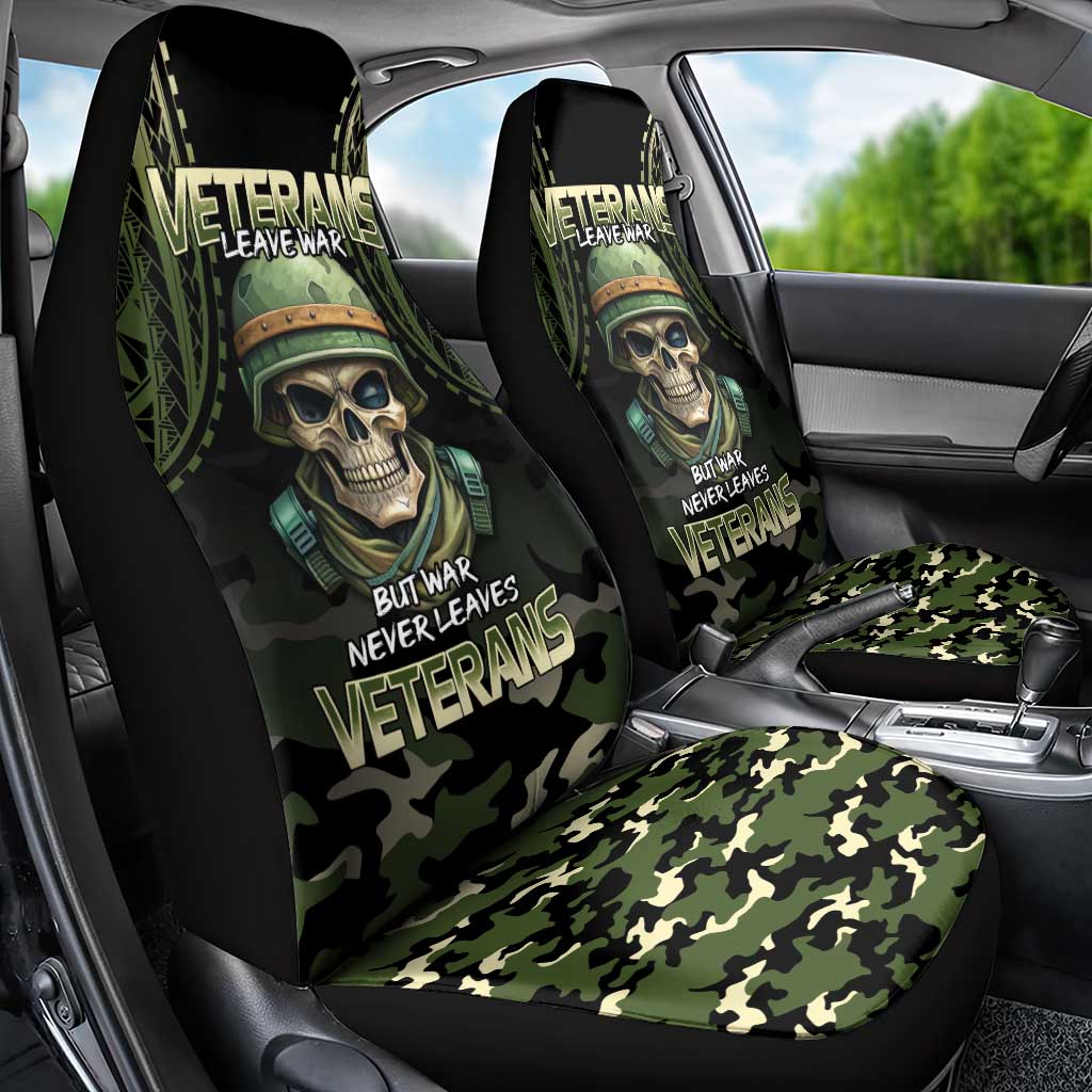 Veterans Day Car Seat Cover War Never Leaves A Veteran Proud Military