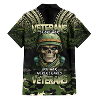 Veterans Day Family Matching Short Sleeve Bodycon Dress and Hawaiian Shirt War Never Leaves A Veteran Proud Military