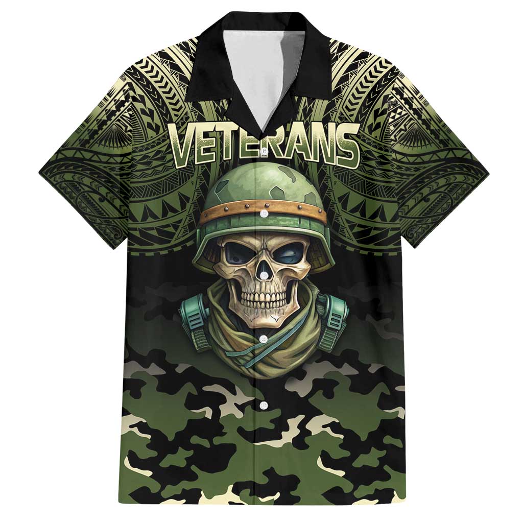 Veterans Day Family Matching Summer Maxi Dress and Hawaiian Shirt War Never Leaves A Veteran Proud Military LT9 Dad's Shirt - Short Sleeve Black - Polynesian Pride