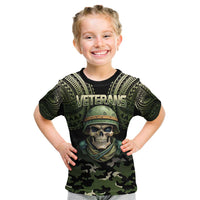 Veterans Day Kid T Shirt War Never Leaves A Veteran Proud Military LT9 Black - Polynesian Pride