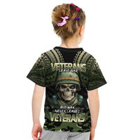 Veterans Day Kid T Shirt War Never Leaves A Veteran Proud Military LT9 - Polynesian Pride