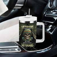 Veterans Day Tumbler With Handle War Never Leaves A Veteran Proud Military