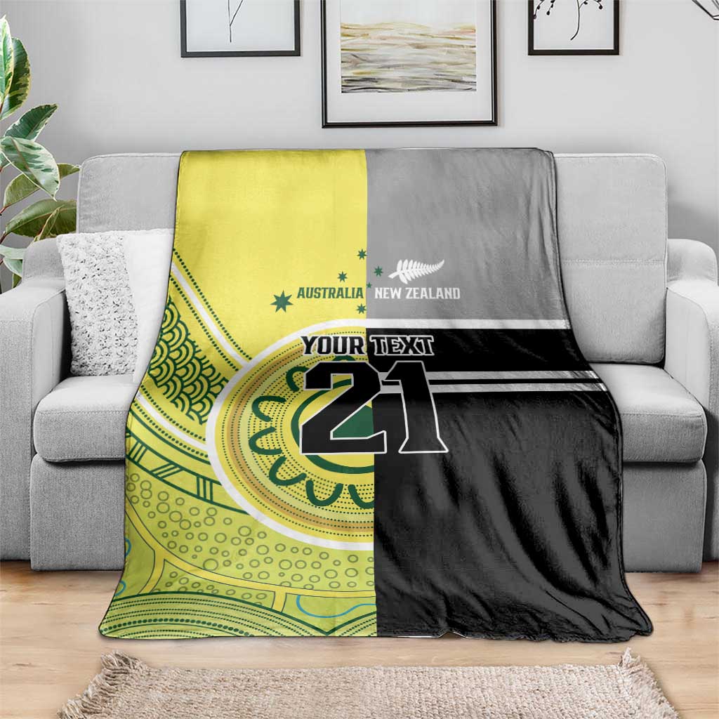 Custom Cricket AUNZ Spirit Blanket Aussie New Zealand Retro Edition - Polynesian Pride