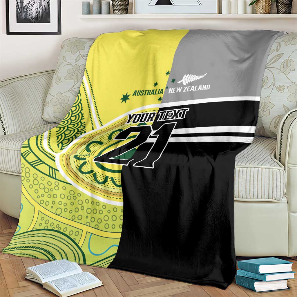 Custom Cricket AUNZ Spirit Blanket Aussie New Zealand Retro Edition - Polynesian Pride