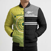 Custom Cricket AUNZ Spirit Bomber Puffer Jacket Aussie New Zealand Retro Edition - Polynesian Pride