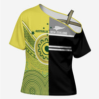 Custom Cricket AUNZ Spirit Cross Shoulder Shirt Aussie New Zealand Retro Edition - Polynesian Pride