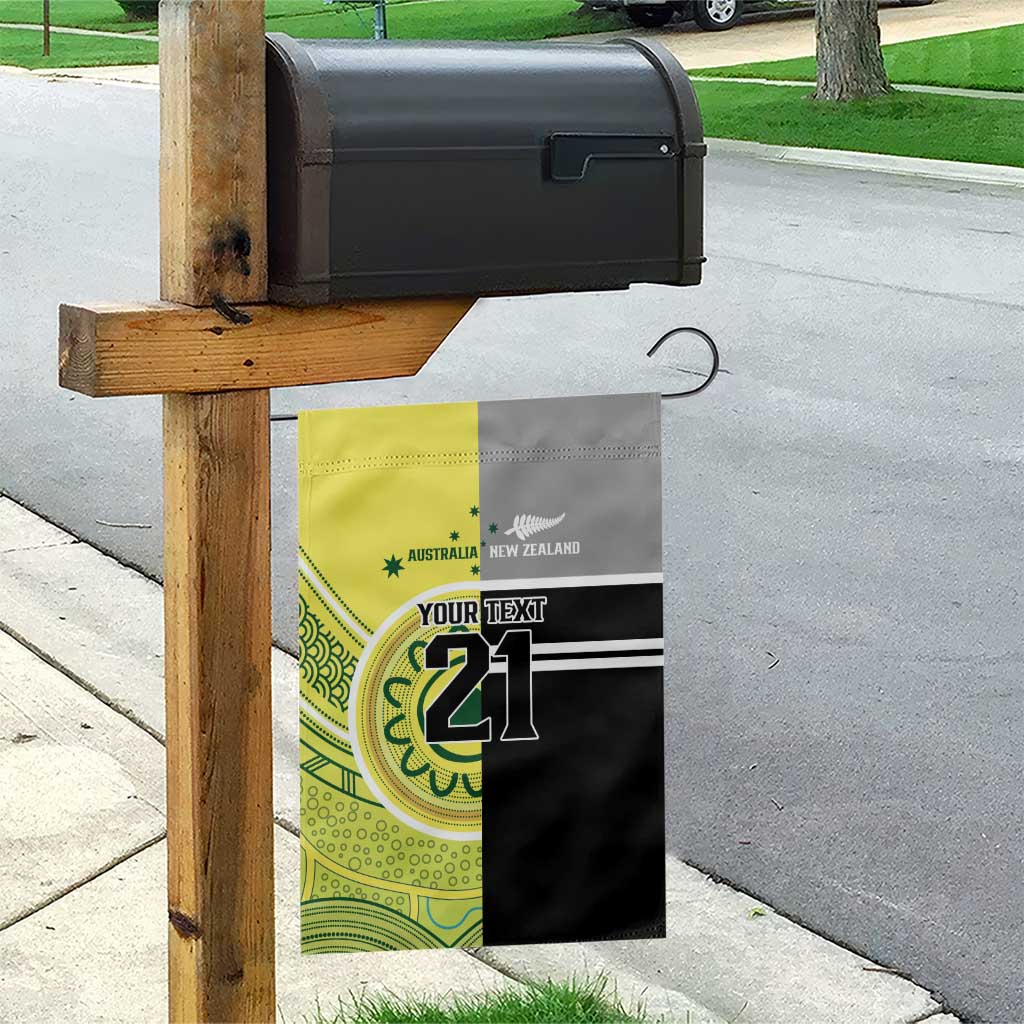 Custom Cricket AUNZ Spirit Garden Flag Aussie New Zealand Retro Edition - Polynesian Pride