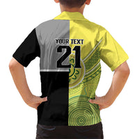 Custom Cricket AUNZ Spirit Kid Hawaiian Shirt Aussie New Zealand Retro Edition - Polynesian Pride